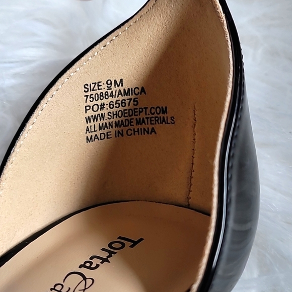 Torta Caliente Strappy Studded Stilettos Black Patent Nude Size 9 - Picture 4 of 8